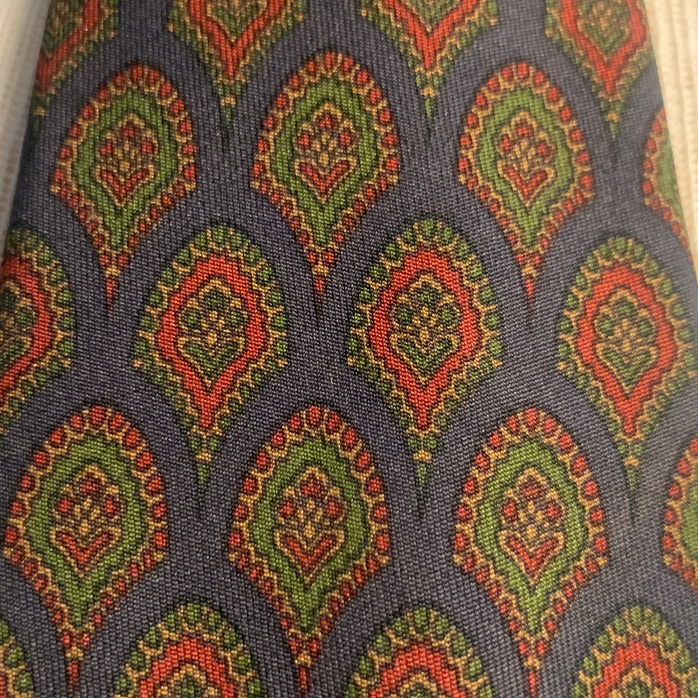 MARIANO RUBINACCI FOR LOUIS,BOSTON LUXURY DESIGNER CHOCOLATE BROWN SILK NECKTIE - Picture 2 of 15